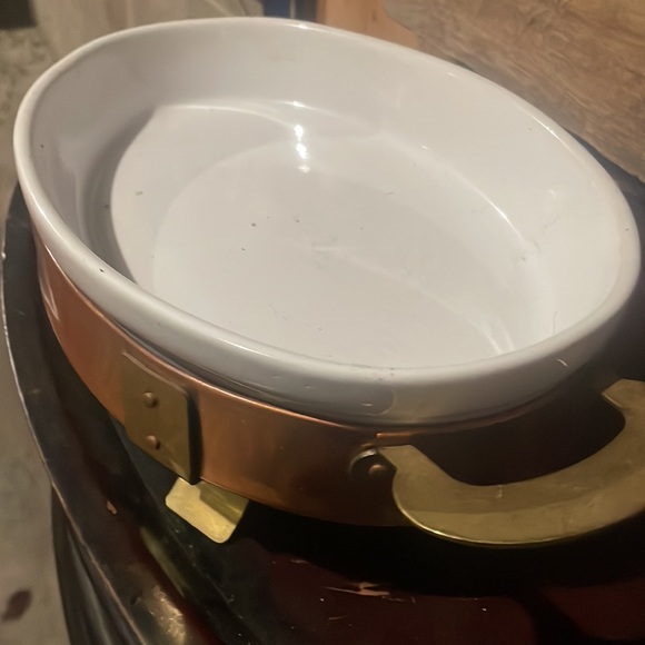 Urli with a Firestone platter pottery made of bras and copper handcrafted - Picture 2 of 6